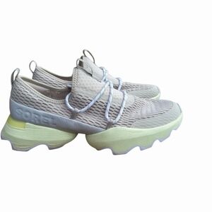 Sorel Kinetic Impact Athletic Run Walk Tennis Shoe Sneaker Cream Stone Women 7.5